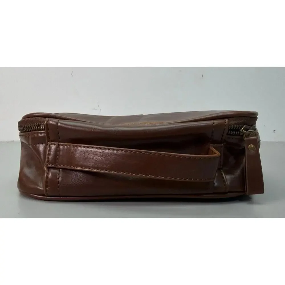 SWANKY BADGER LEATHER TOILETRY BAG